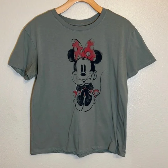 DISNEY Minnie Mouse Green Short Sleeve Shirt - Picture 1 of 5